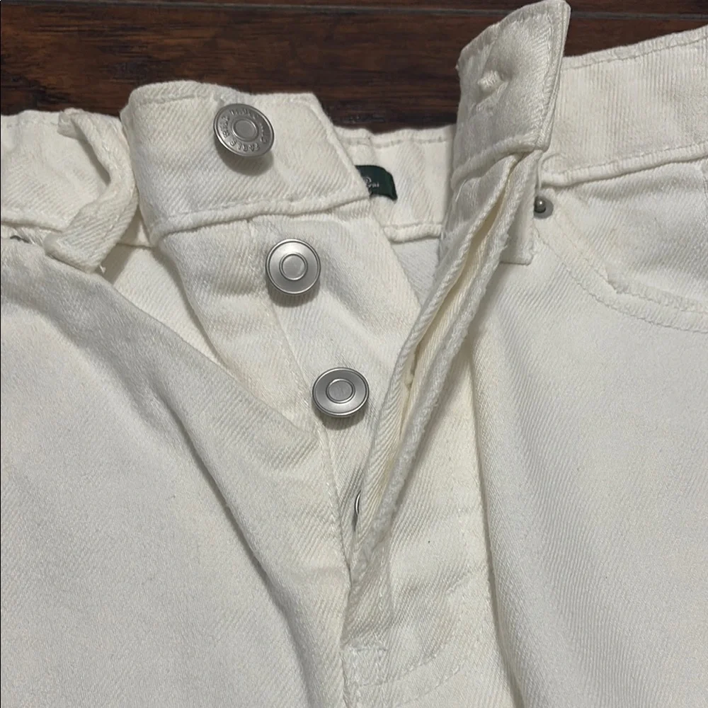 Wild Fable White Jean Shorts Distressed Frayed Hem